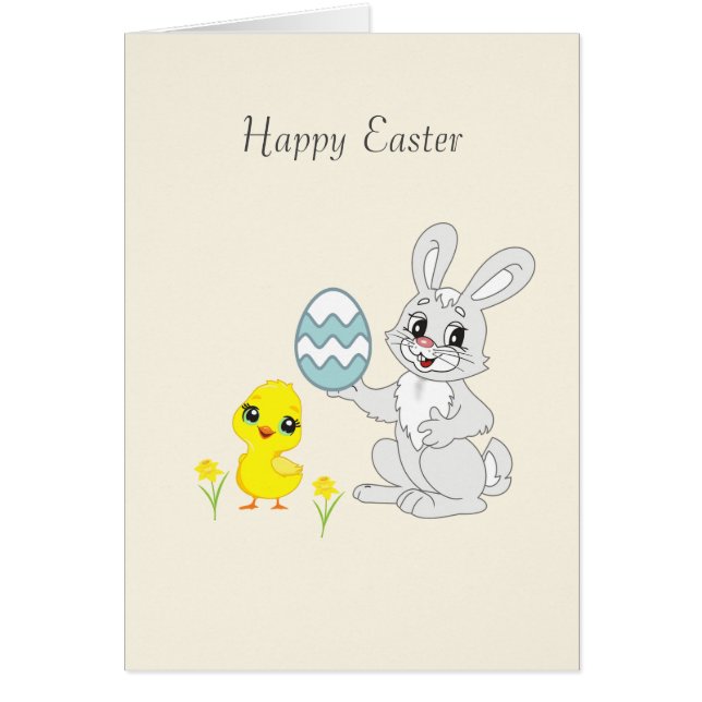 Huevo de Pascua y conejo (Frente)