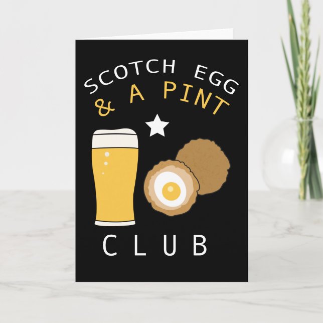 Huevo escocés y tarjeta de felicitación Pint Club (Anverso)