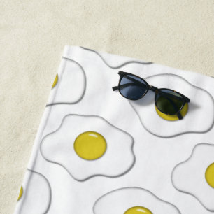 Huevo frito Polka Dot Pattern Toalla de playa