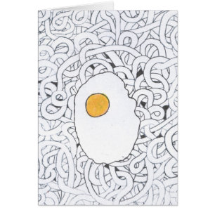 Huevo frito y espaguetis