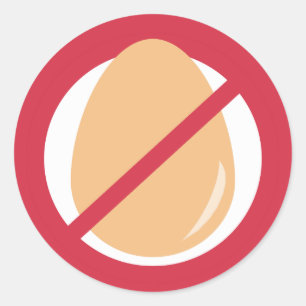 Huevo Libre No Contiene Huevos Alergia Pegatinas