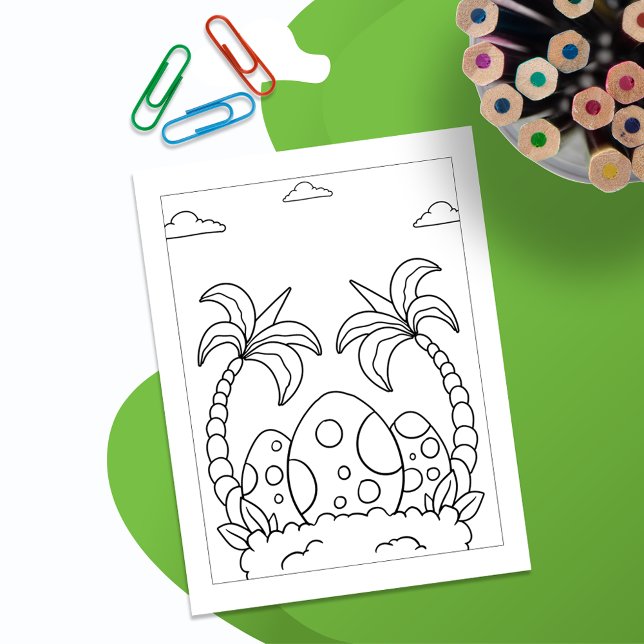 Huevos de dinosaurio Color Me | Tarjetas de activi (Subido por el creador)