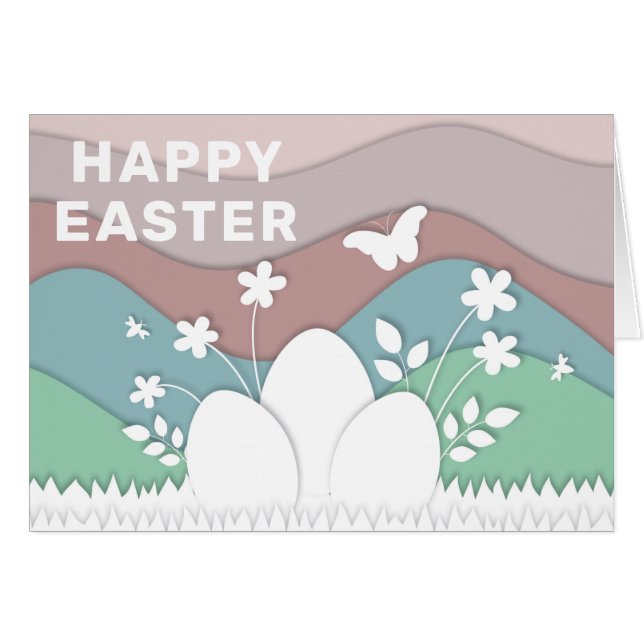 Huevos de las fiestas de Pascua personalizado sobr (Anverso (Horizontal))