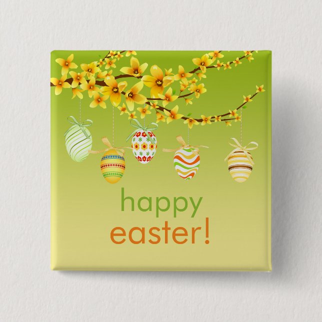 Huevos de Pascua, botón Rama de Forsythia (Anverso)