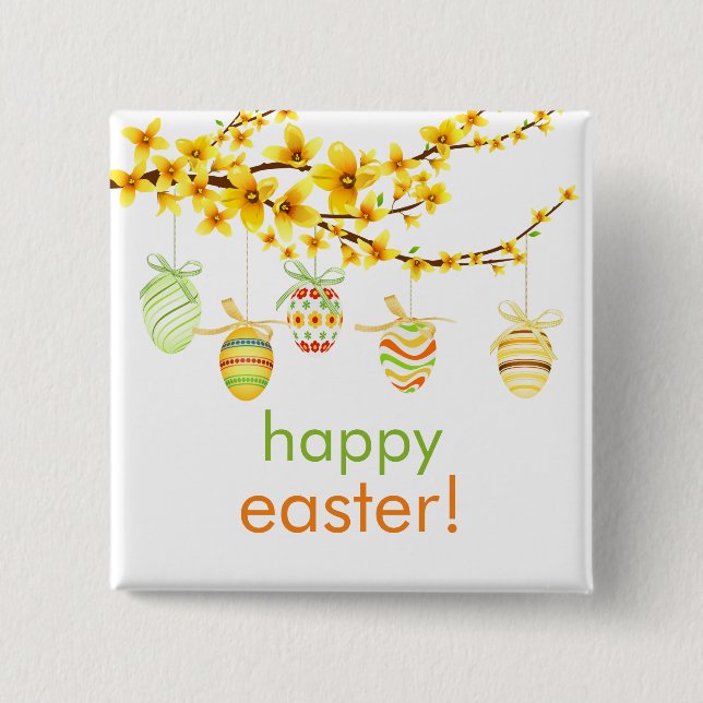 Huevos de Pascua, botón Rama de Forsythia (Anverso)