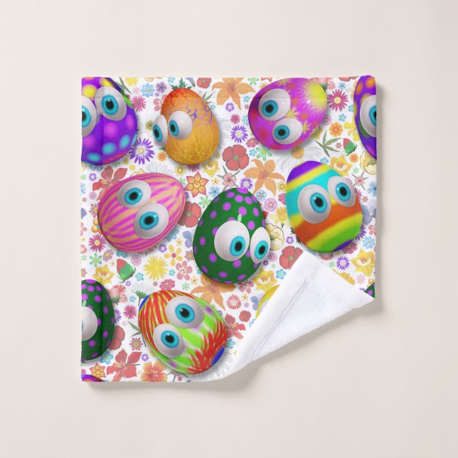 Huevos de Pascua de dibujos animados lindos y dive (Toallita)