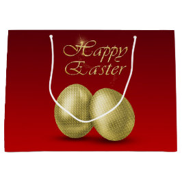 Huevos de Pascua Dorada - Bolsa de regalo grande