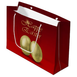 Huevos de Pascua Dorada - Bolsa de regalo grande