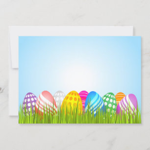 Huevos De Pascua En Invitaciones De Grass
