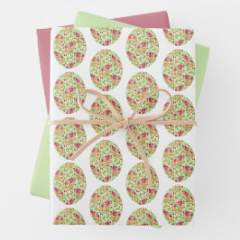 Huevos de Pascua Floral: Papel envuelto festivo