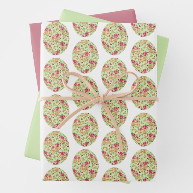 Huevos de Pascua Floral: Papel envuelto festivo (In situ)