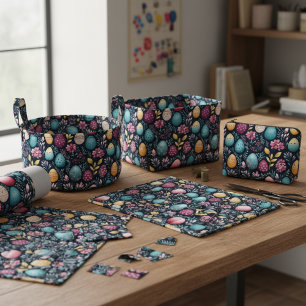 Huevos de Pascua Florales Boho y Tela Botánica