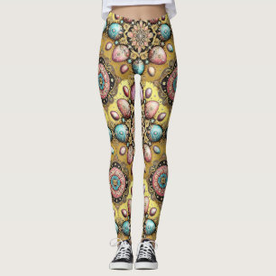 HUEVOS DE PASCUA ~ Oro Azul Rosa 3D~ Leggings