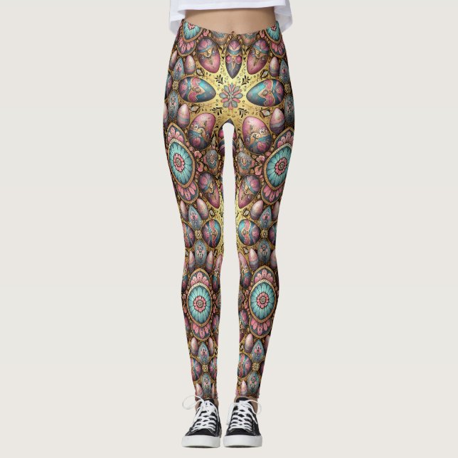 HUEVOS DE PASCUA ~ Pastel 3D ~  Leggings (Anverso)
