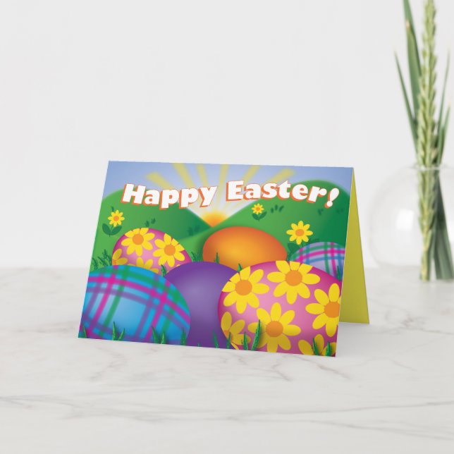 Huevos de Pascua - tarjeta de felicitación (Anverso)