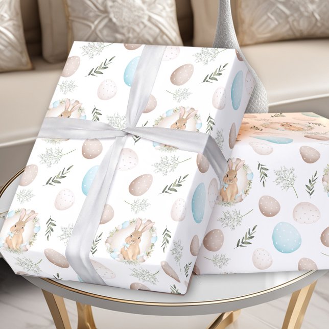 Huevos de Pascua y Papel para envolver conejo (Easter Eggs and Bunny Wrapping Paper)
