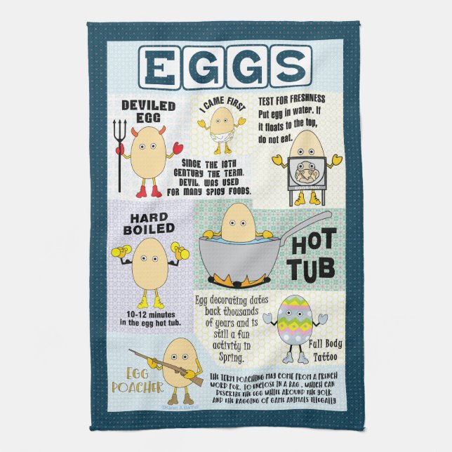 Huevos Egghead Kitchen Toallas (Vertical)