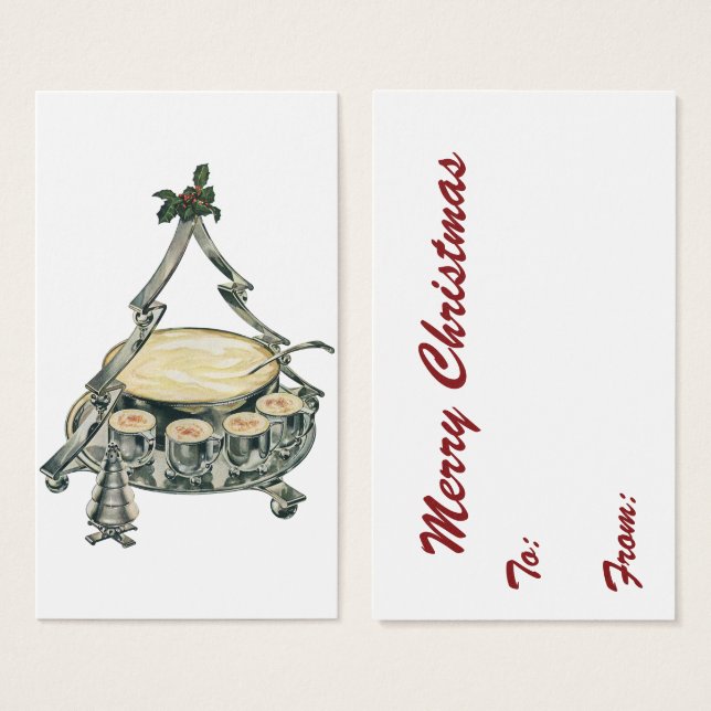 Huevos en un viejo tazón de árbol de Navidad (Anverso y reverso)