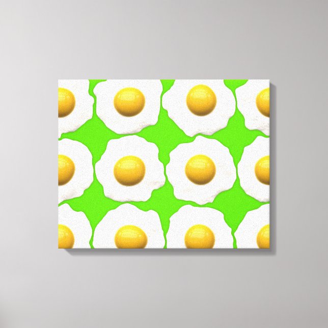 Huevos fritos arte pop lima verde hipster canvas (Anverso)