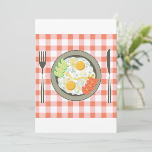 Huevos Fritos En Invitaciones De Plate