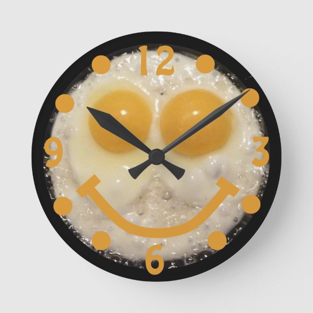 Huevos fritos reloj de cara feliz (Anverso)