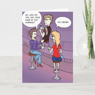 Huevos por la mañana: Graciosa tarjeta de felicita