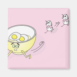 Huevos que persiguen un imán del cuenco