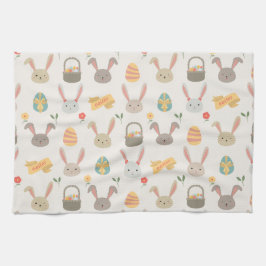 Huevos y toalla de cocina simples de Pascua el |