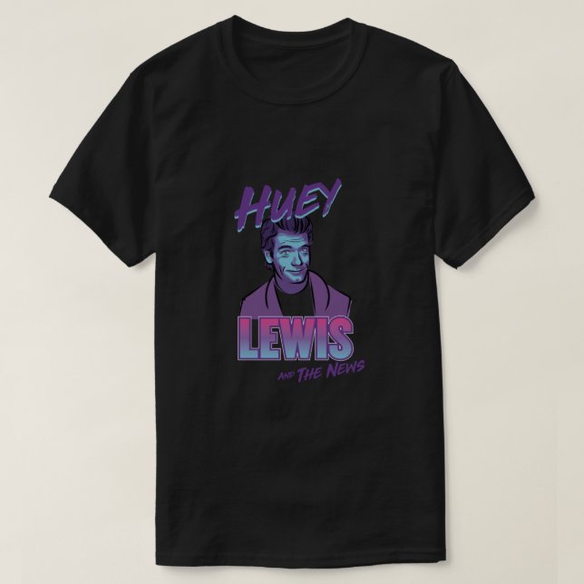 Huey Lewis y la camiseta esencial de noticias1 (Diseño del anverso)