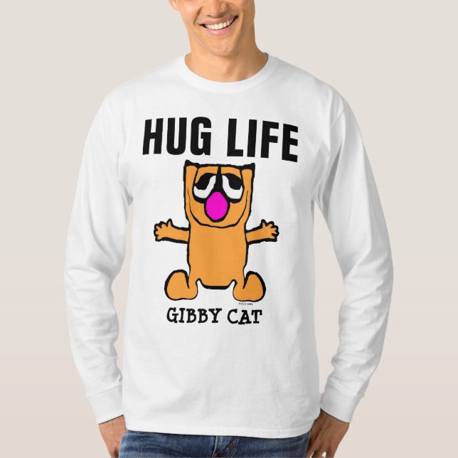 HUG LIFE graciosas camisetas Gibby Cat (Anverso)