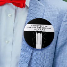 Huge Botón de Partido de Boda de Padrino con Esmoq