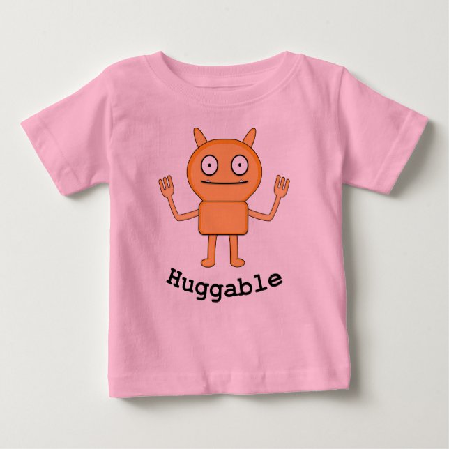 Huggable - Camiseta de Bebé Fina Jersey (Anverso)