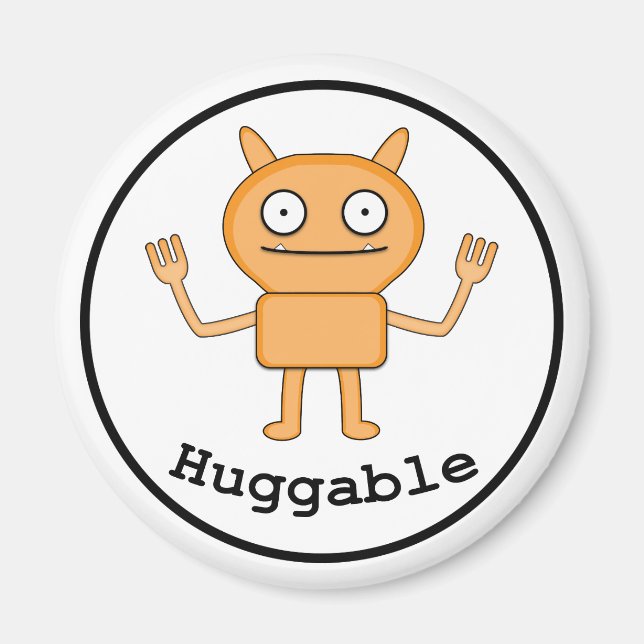 Huggable - estándar, imán redondo de 2¼ pulgadas (Frente)