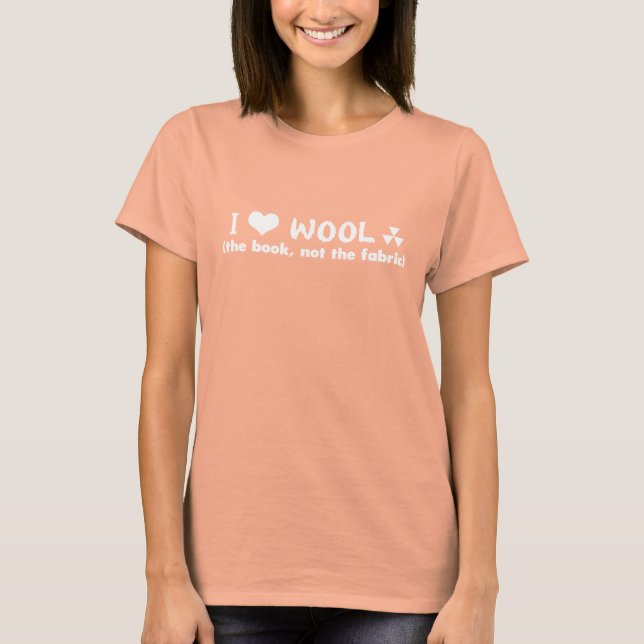 Hugh Howey I Heart WOOL (la camiseta del libro) (Anverso)