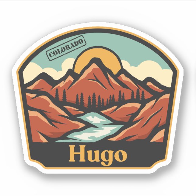 Hugo, Colorado Pegatina (Anverso)