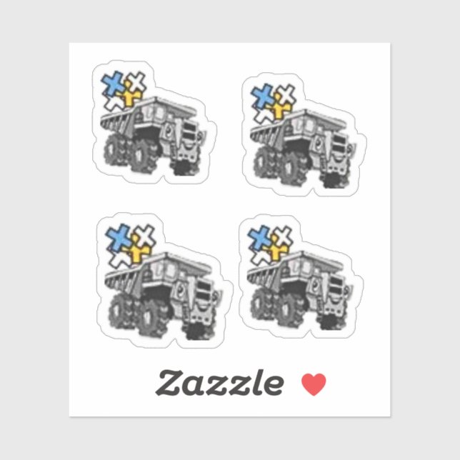 HUGS DE CARGA DE CAMIONES - PEQUEÑOS PEGATINAS (Hoja)