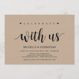 Huida de boda, celebra con nosotros Invitaciones