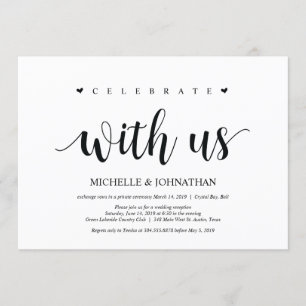Huida de boda, celebre con nosotros Invitaciones