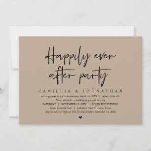 Huida de boda, invitación a la fiesta de felices p