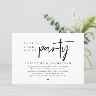 Huida de boda, invitación para la fiesta de felice
