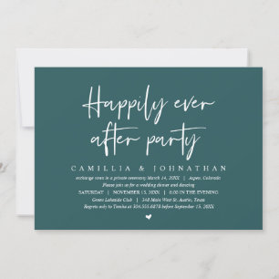 Huida de boda, invitación para la fiesta de felice