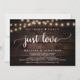 Huida de boda, nada elegante solo amor Invitación