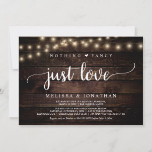 Huida de boda, nada elegante solo amor Invitación
