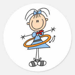 Hula Hoop Chica Pegatina