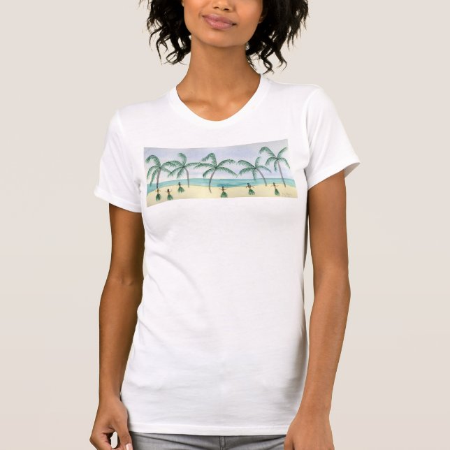 Hulas en las camisetas y la ropa de la playa (Anverso)