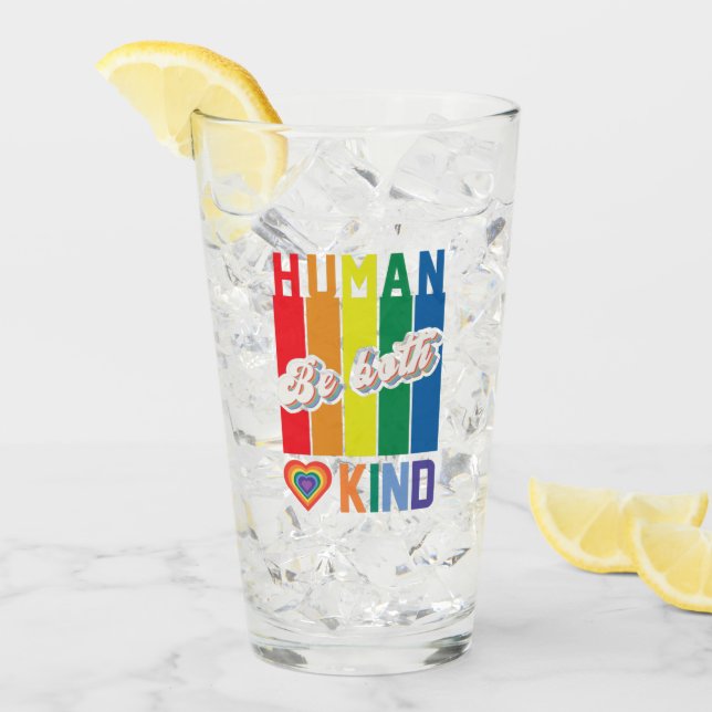 Human | Be Kind | Rainbow | LGBTQ (Anverso (hielo))