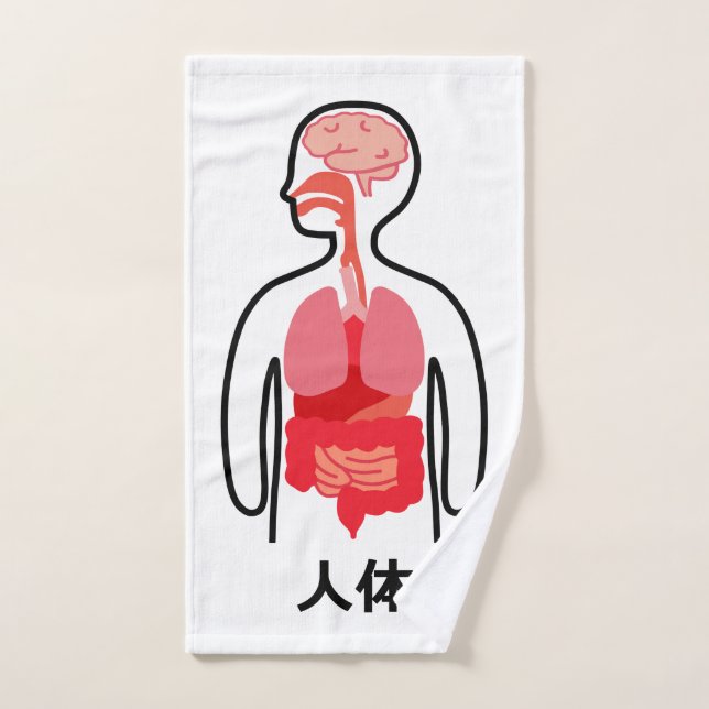 human body in Japanese Kanji (Toalla de mano)