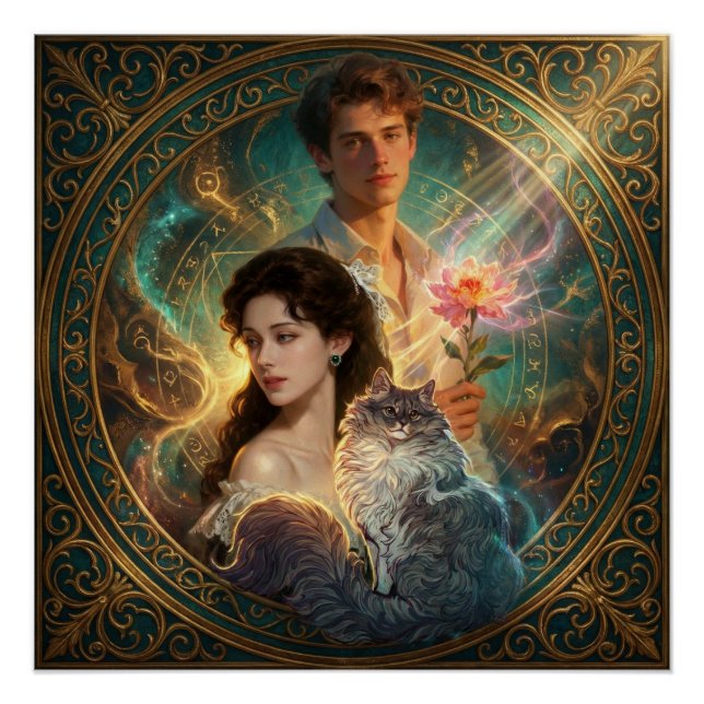 Human Soul Cat – Glossy Fantasy Poster (Anverso)