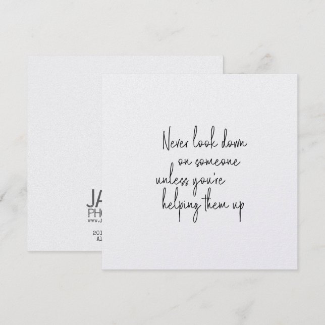 HUMANIDAD 5.25 x 5.25 tarjeta (Anverso / Reverso)