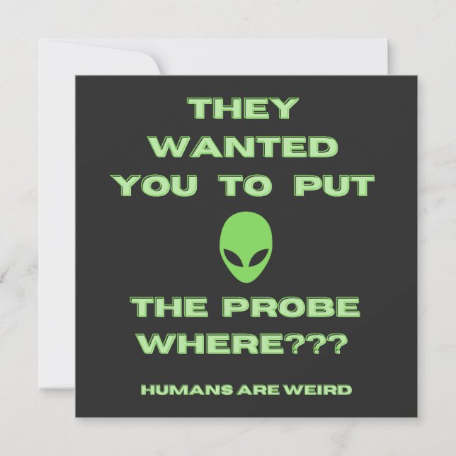 Humans Weird Alien sonda Green Jumper Pullover (Anverso)